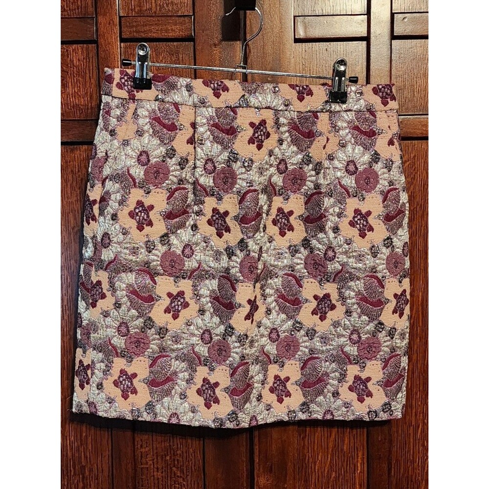 J. Crew Collection Salon Mini Skirt In Floral Brocade, Size 2